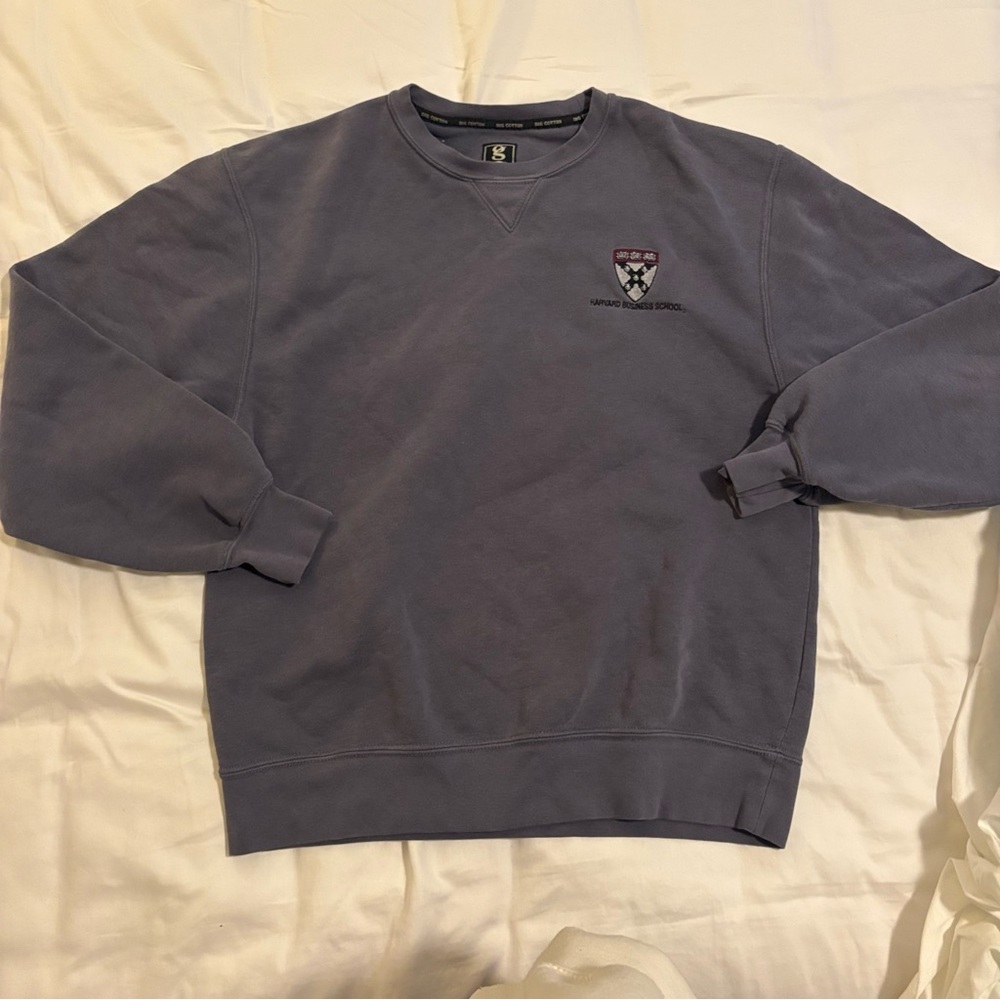 Men's Gray Harvard Crewneck Sweater